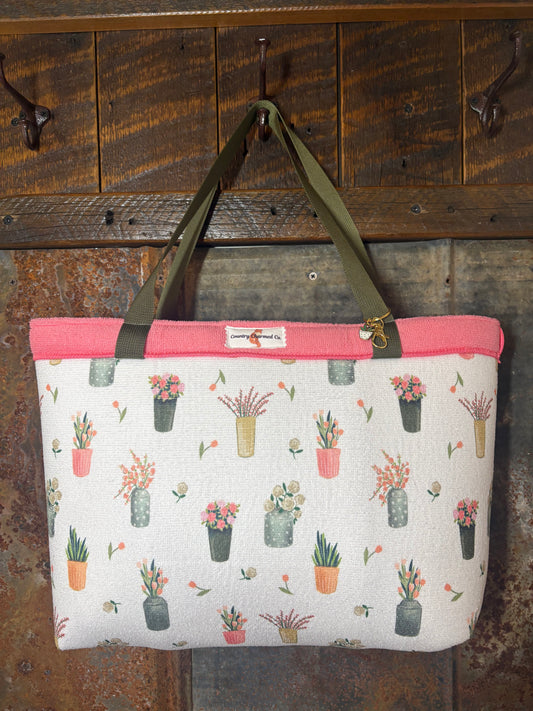 Large Handmade Microfiber Beach Lake Pool Bag Tote