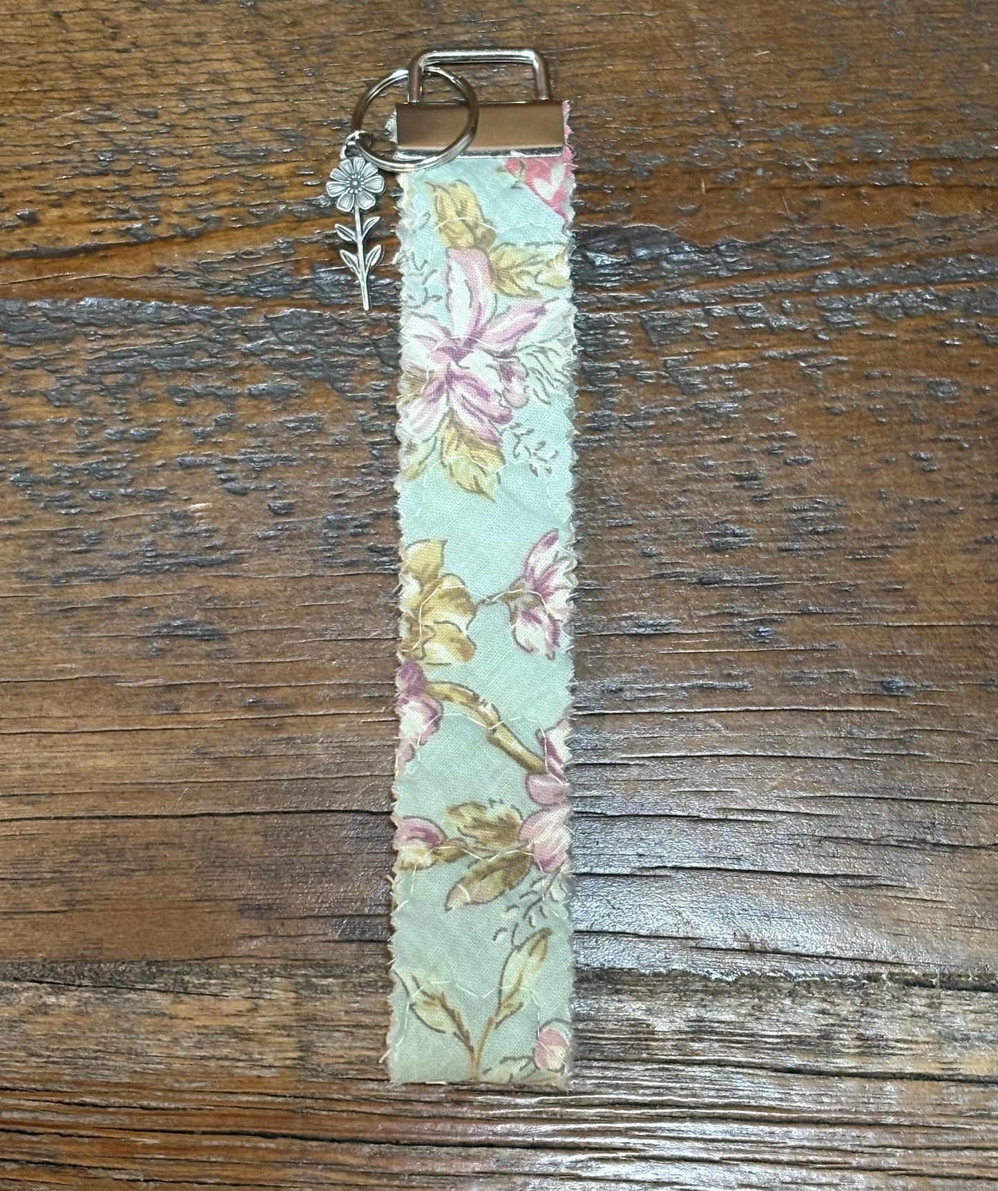 Upcycled Vintage Quilt Key Fob Keychain