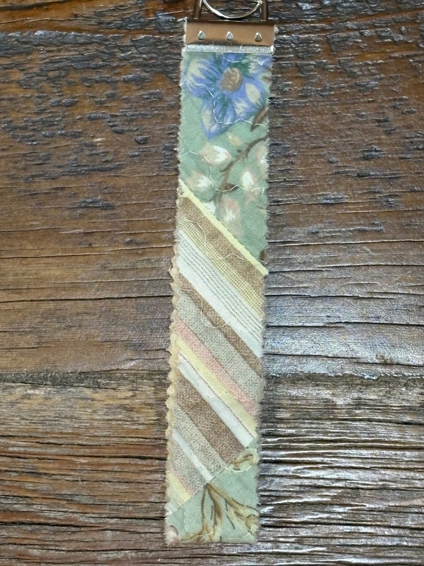 Upcycled Vintage Quilt Key Fob Keychain