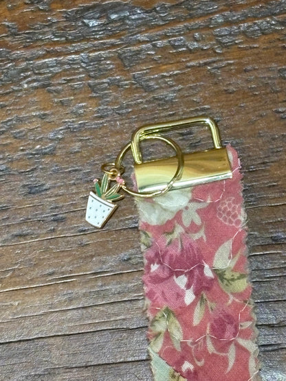 Upcycled Vintage Quilt Key Fob Keychain