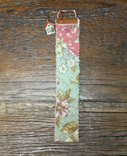 Upcycled Vintage Quilt Key Fob Keychain
