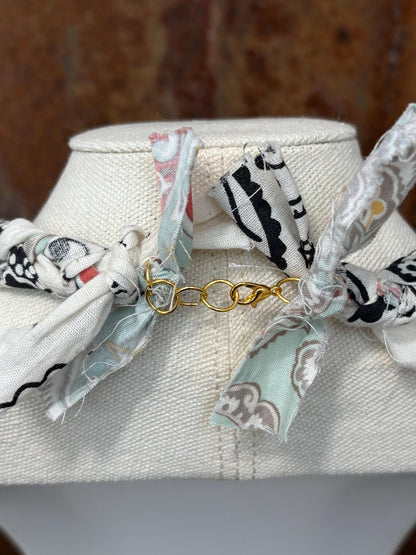 Bandana Charm Necklace - Handmade Beachy Western Boho Bandanna Jewelry - Beachin'