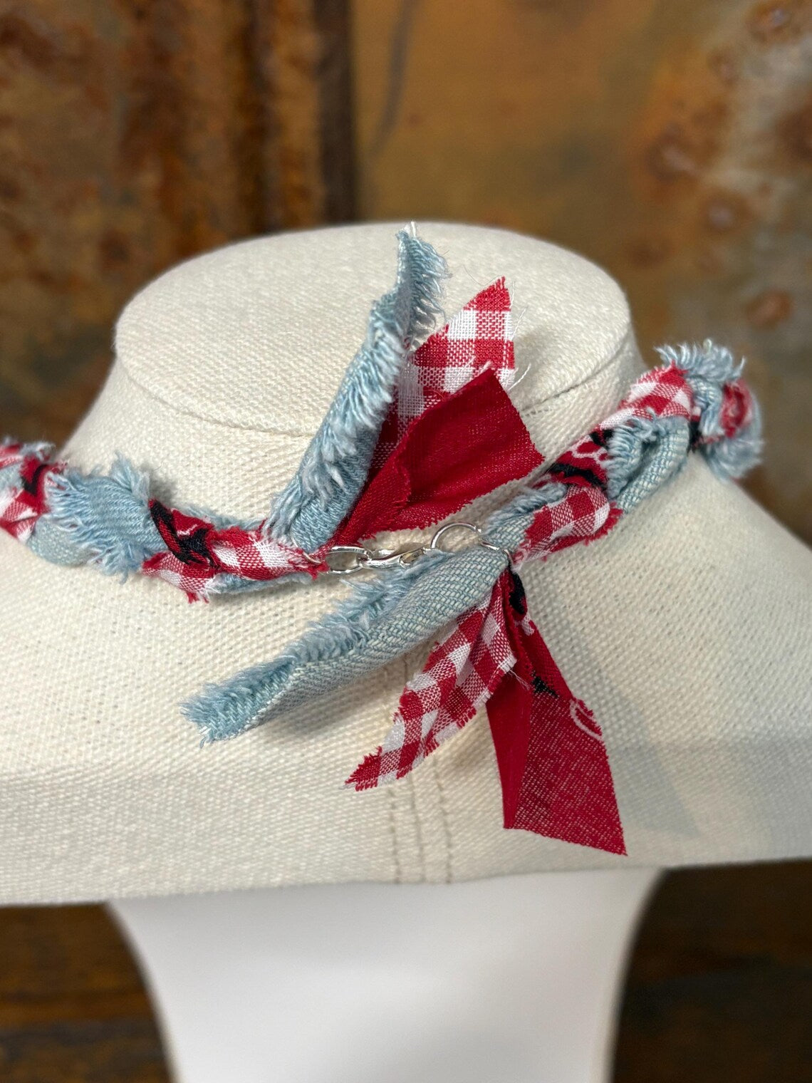 Bandana Charm Necklace - Handmade Western Boho Bandanna Jewelry - Sand in my Boots
