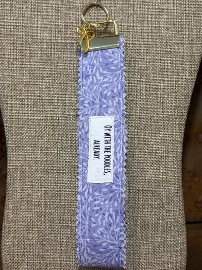 Homemade Homespun Fabric Gilmore Girls Themed Key Fob Keychain Oy With The Poodles Already