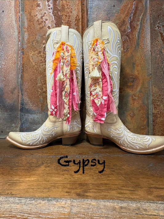 Cowboy Boot Ties Bows Dangles - Western Boho Cowgirl Handmade accessory - Gypsy