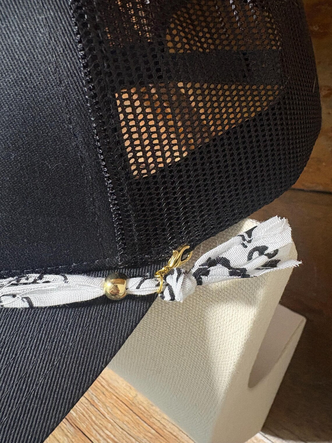 Trucker Hat Baseball Cap Band Add-on Removable Hat Jewelry F@#k Spinner