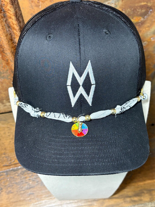 Trucker Hat Baseball Cap Band Add-on Removable Hat Jewelry F@#k Spinner