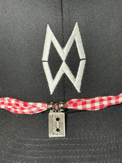 Trucker Hat Baseball Cap Band Add-on Removable Hat Jewelry Cassette Tape Music Charms