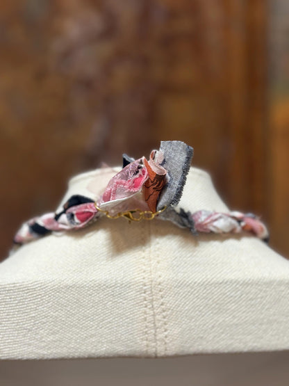 Braided Charm Necklace: Pink Sparkle, Butterfly, Vintage Trailer - 4X4XU