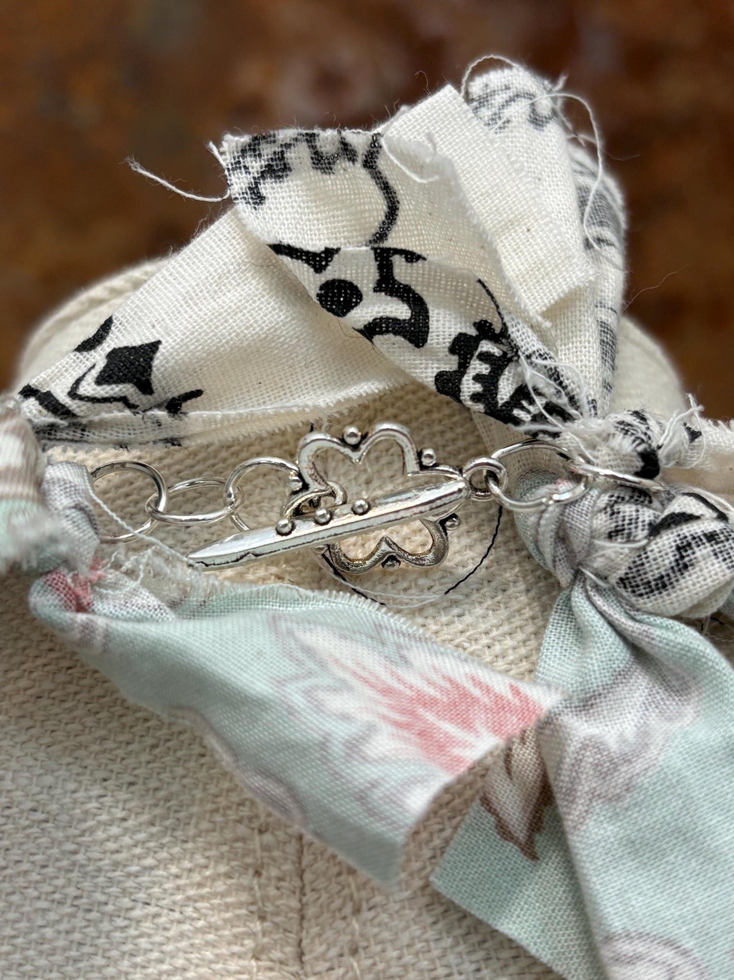 Bandana Charm Necklace - Handmade Beachy Western Boho Bandanna Jewelry - Party Like We're on Vacation