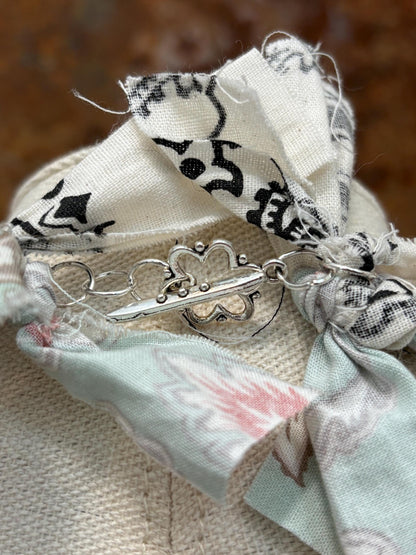 Bandana Charm Necklace - Handmade Beachy Western Boho Bandanna Jewelry - Party Like We're on Vacation