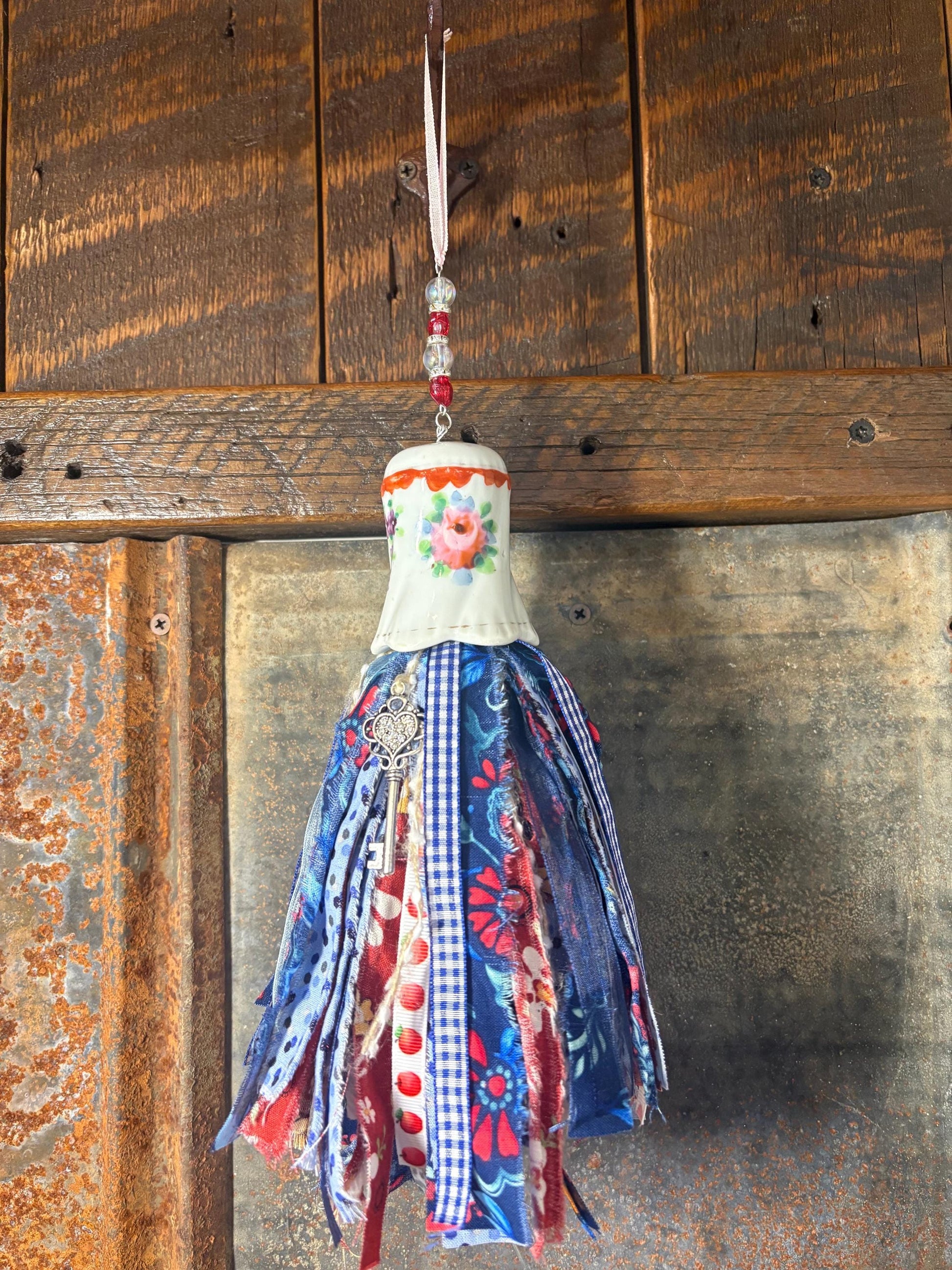 Vintage Farmhouse Salt Shaker Tassel