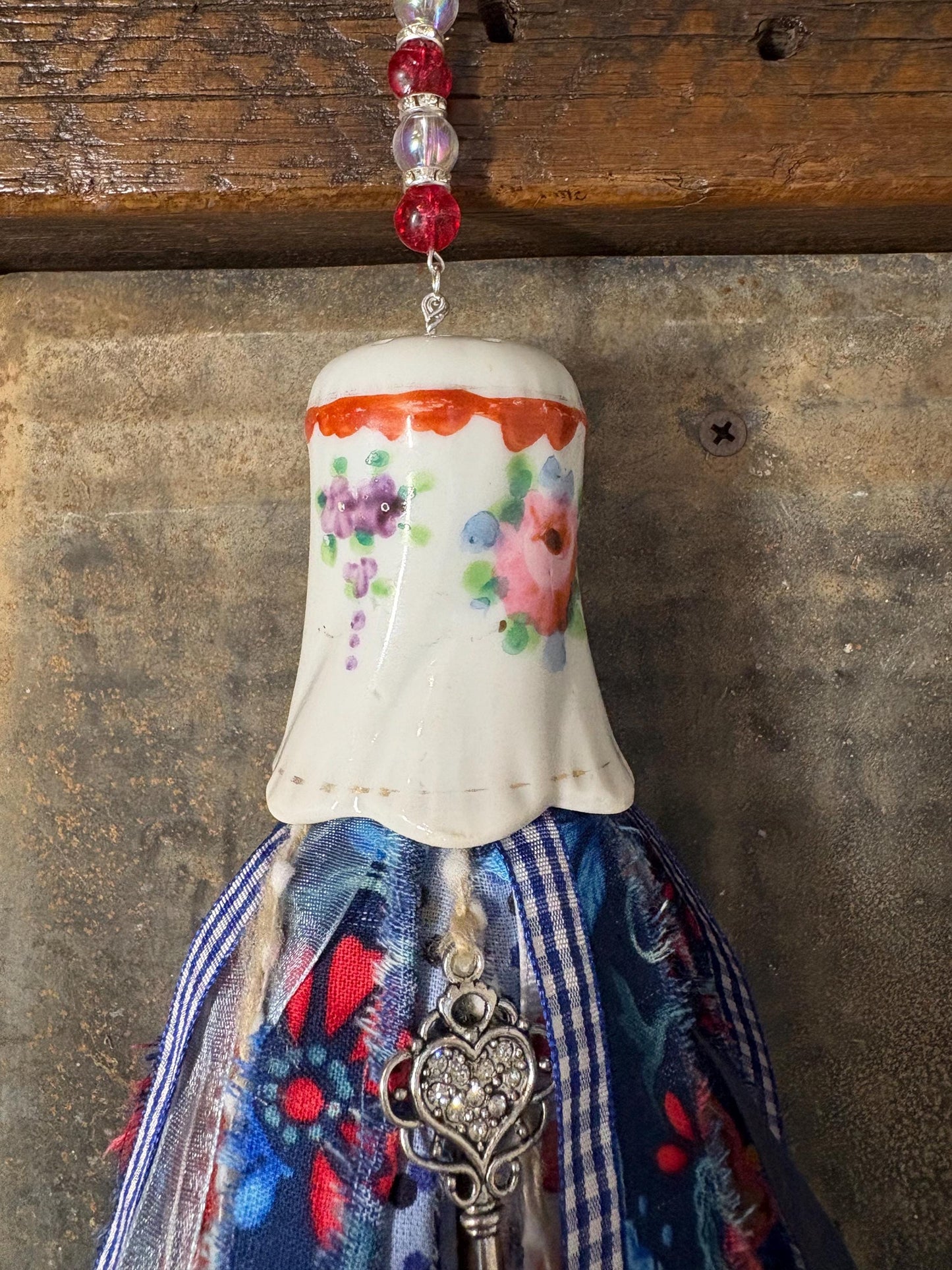 Vintage Farmhouse Salt Shaker Tassel