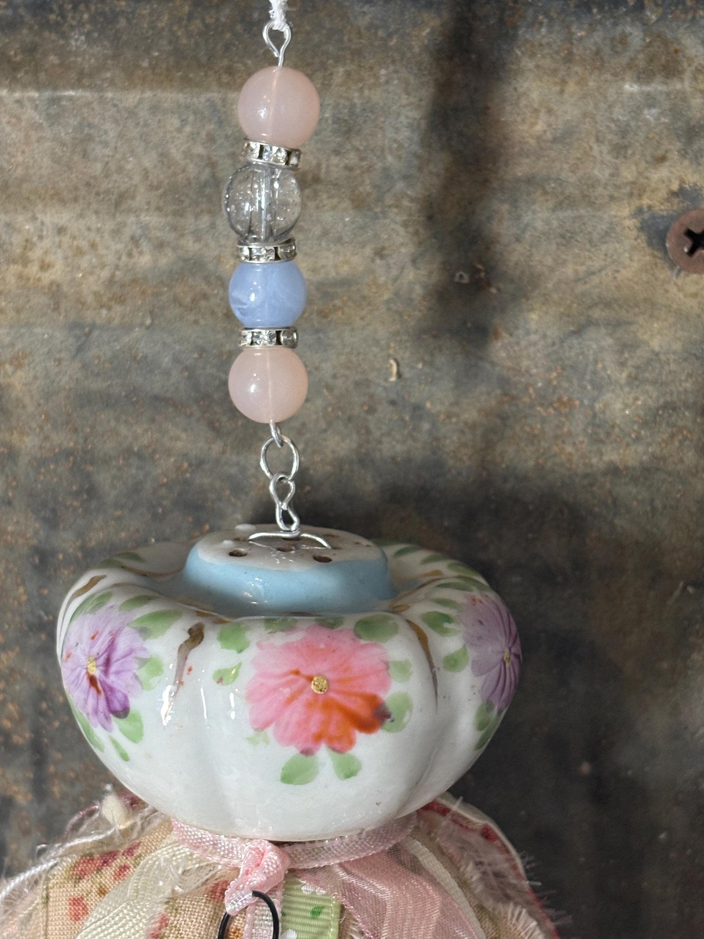 Vintage Farmhouse Pincushion Salt Shaker Tassel - Hope is never lost