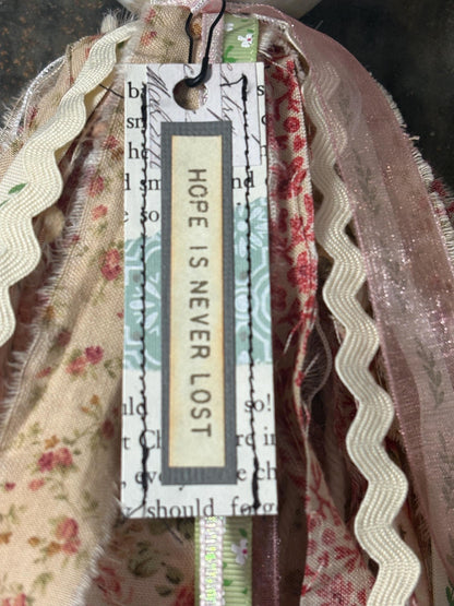 Vintage Farmhouse Pincushion Salt Shaker Tassel - Hope is never lost