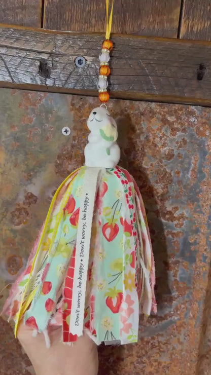 Bunny Rabbit Salt Shaker Tassel -Don’t worry, be hoppy